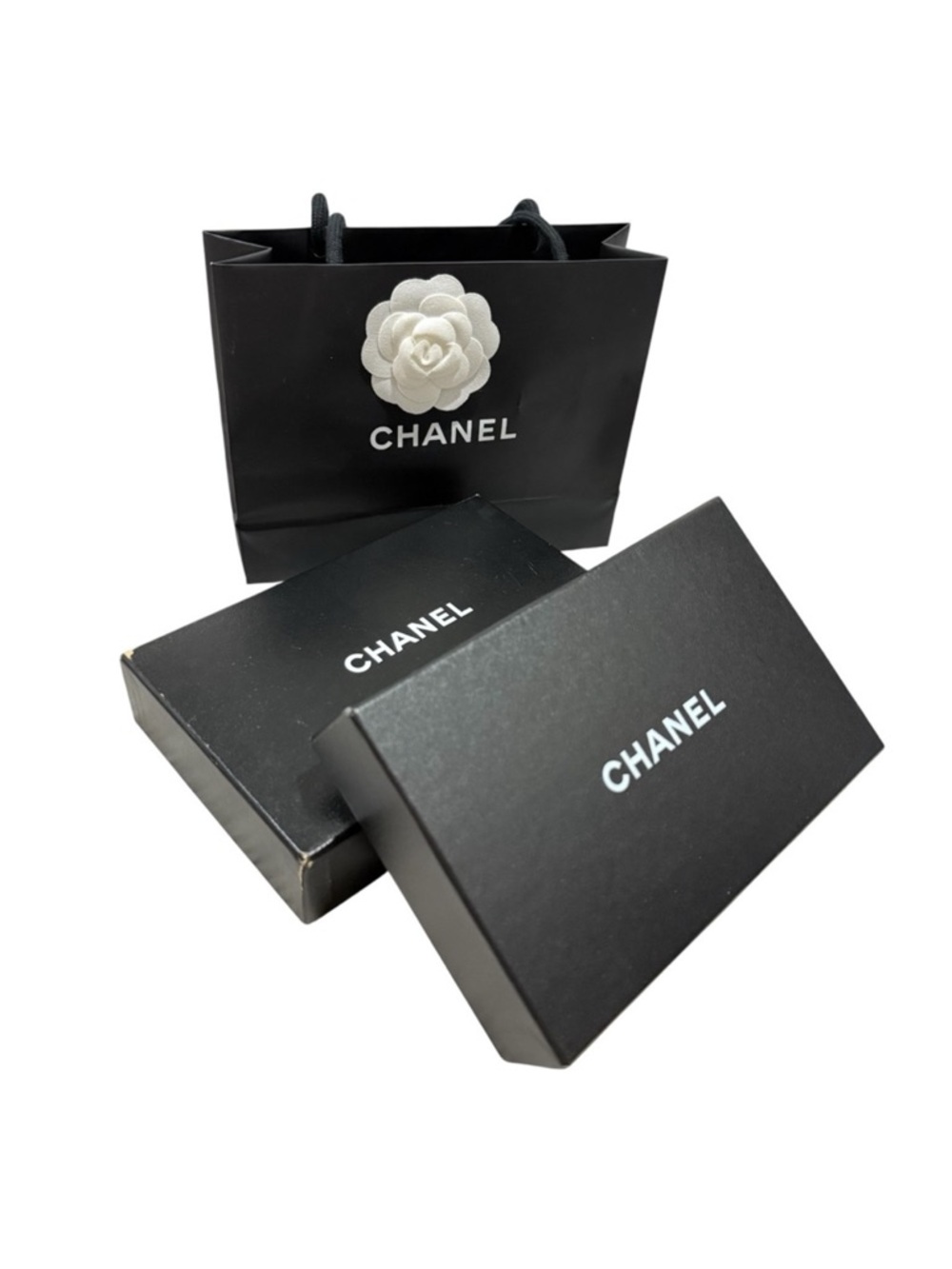 Chanel Gift Set - 2 Wallet Boxes and 1 Shopping Bag